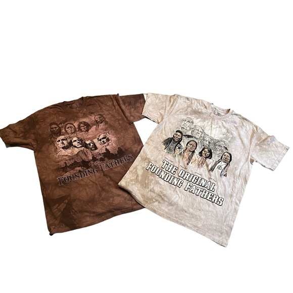 The Mountain Other - NWOT, Bundle of 2 The Mountain Founding Fathers Cotton Unisex T-Shirts, Sz L